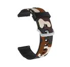 20mm For Fossil Mens Gen 4 Explorist HR Camouflage Silicone  Watch Band with Silver Buckle(2) - 1