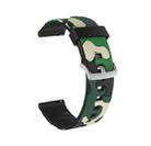 20mm For Fossil Mens Gen 4 Explorist HR Camouflage Silicone  Watch Band with Silver Buckle(4) - 1