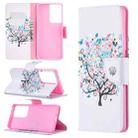 For Samsung Galaxy S21 Ultra 5G Colored Drawing Pattern Horizontal Flip Leather Case with Holder & Card Slots & Wallet(Little Tree) - 1