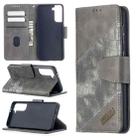For Samsung Galaxy S21 5G Matching Color Crocodile Texture Horizontal Flip PU Leather Case with Wallet & Holder & Card Slots(Grey) - 1