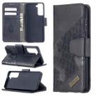 For Samsung Galaxy S21 5G Matching Color Crocodile Texture Horizontal Flip PU Leather Case with Wallet & Holder & Card Slots(Black) - 1