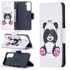 For Samsung Galaxy S30 Colored Drawing Pattern Horizontal Flip Leather Case with Holder & Card Slots & Wallet(Panda) - 1