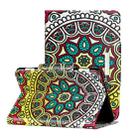 For Amazon Kindle Fire HD 8 (2020) Colored Drawing Pattern Horizontal Flip Leather Case with Holder & Card Slots & Wallet(Sun Flower) - 1