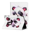 For Amazon Kindle Fire HD 8 (2020) Colored Drawing Pattern Horizontal Flip Leather Case with Holder & Card Slots & Wallet(A Panda) - 1