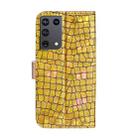 For Samsung Galaxy S21 Ultra 5G Laser Glitter Powder Matching Crocodile Texture Horizontal Flip Leather Case with Card Slots & Holder(Gold) - 3
