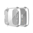 For Fitbit Versa Lite Smart Watch Full Coverage Plating TPU Protective Case(Silver) - 1