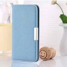 For Samsung Galaxy S21 5G Litchi Texture Horizontal Flip Leather Case with Holder & Card Slots(Blue) - 1