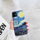 IMD Workmanship TPU Oil Painting Protective Case For iPhone 12(Starry Night) - 1