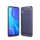 For Xiaomi Redmi 9A Brushed Texture Carbon Fiber TPU Case(Navy Blue) - 1