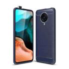 For Xiaomi Redmi K30 Ultra Brushed Texture Carbon Fiber TPU Case(Navy Blue) - 1