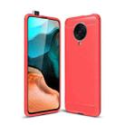 For Xiaomi Redmi K30 Ultra Brushed Texture Carbon Fiber TPU Case(Red) - 1