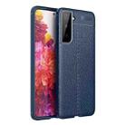 For Samsung Galaxy S21 5G Litchi Texture TPU Shockproof Case(Navy Blue) - 1