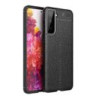 For Samsung Galaxy S21+ 5G Litchi Texture TPU Shockproof Case(Black) - 1
