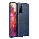 For Samsung Galaxy S21+ 5G Litchi Texture TPU Shockproof Case(Navy Blue) - 1