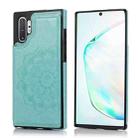 For Samsung Galaxy Note 10 Plus Double Buckle Mandala Pattern PU+TPU Protective Case with Card Slots & Holder & Photo Frame(Green) - 1