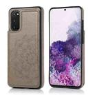 For Samsung Galaxy S20 Plus Double Buckle Mandala Pattern PU+TPU Protective Case with Card Slots & Holder & Photo Frame(Grey) - 1