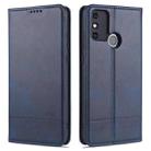 For Huawei Honor 9A AZNS Magnetic Calf Texture Horizontal Flip Leather Case with Card Slots & Holder & Wallet(Dark Blue) - 1