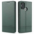 For Huawei Honor 9A AZNS Magnetic Calf Texture Horizontal Flip Leather Case with Card Slots & Holder & Wallet(Dark Green) - 1