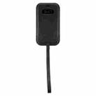 For iPhone 12 mini Leather Sleeve Case with Lanyard & Card Slot & Time View Window (Black) - 1
