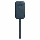 For iPhone 12 Pro Max Leather Sleeve Case with Lanyard & Card Slot & Time View Window(Deep Green) - 1