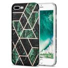 Electroplating Stitching Marbled IMD Stripe Straight Edge Rubik Cube Phone Protective Case For iPhone 8 Plus / 7 Plus(Emerald Green) - 1