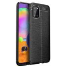 For Samsung Galaxy A02s Litchi Texture TPU Shockproof Case(Black) - 1