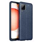 For Samsung Galaxy A12 Litchi Texture TPU Shockproof Case(Navy Blue) - 1