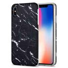 TPU Glossy Marble Pattern IMD Protective Case For iPhone X / XS(Black) - 1