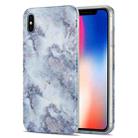 TPU Glossy Marble Pattern IMD Protective Case For iPhone X / XS(Earthy Grey) - 1