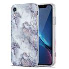 TPU Glossy Marble Pattern IMD Protective Case For iPhone XR(Earthy Grey) - 1