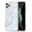TPU Glossy Marble Pattern IMD Protective Case For iPhone 11 Pro(White) - 1