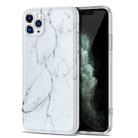 TPU Glossy Marble Pattern IMD Protective Case For iPhone 11 Pro Max(White) - 1