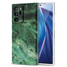 For Samsung Galaxy Note20 Ultra TPU Glossy Marble Pattern IMD Protective Case(Emerald Green) - 1