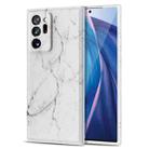 For Samsung Galaxy Note20 Ultra TPU Glossy Marble Pattern IMD Protective Case(White) - 1