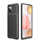 For Samsung Galaxy A12 Carbon Fiber Texture Shockproof TPU Case(Black) - 1