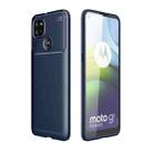 For Motorola Moto G9 Power Carbon Fiber Texture Shockproof TPU Case(Blue) - 1