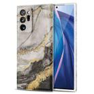 For Samsung Galaxy Note20 Ultra TPU Gilt Marble Pattern Protective Case(Black Grey) - 1