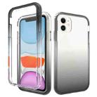 For iPhone 11 Shockproof  High Transparency Two-color Gradual Change PC+TPU Candy Colors Protective Case (Black) - 1