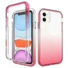 For iPhone 11 Shockproof  High Transparency Two-color Gradual Change PC+TPU Candy Colors Protective Case (Red) - 1