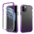 For iPhone 11 Pro Shockproof  High Transparency Two-color Gradual Change PC+TPU Candy Colors Protective Case (Purple) - 1