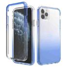For iPhone 11 Pro Max Shockproof  High Transparency Two-color Gradual Change PC+TPU Candy Colors Protective Case (Blue) - 1