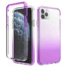 For iPhone 11 Pro Max Shockproof  High Transparency Two-color Gradual Change PC+TPU Candy Colors Protective Case (Purple) - 1