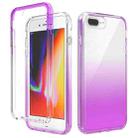 For iPhone SE 2022 / SE 2020 / 8 / 7 Shockproof  High Transparency Two-color Gradual Change PC+TPU Candy Colors Protective Case(Purple) - 1