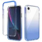 For iPhone XR Shockproof  High Transparency Two-color Gradual Change PC+TPU Candy Colors Protective Case(Blue) - 1