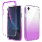 For iPhone XR Shockproof  High Transparency Two-color Gradual Change PC+TPU Candy Colors Protective Case(Purple) - 1