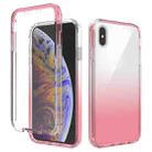 For iPhone XS Max Shockproof  High Transparency Two-color Gradual Change PC+TPU Candy Colors Protective Case(Red) - 1