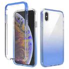 For iPhone XS Max Shockproof  High Transparency Two-color Gradual Change PC+TPU Candy Colors Protective Case(Blue) - 1