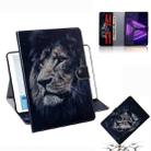 For Lenovo Tab M10 FHD Plus TB-X606 Coloured Drawing Horizontal Flip Leather Case with Holder & Card Slots & Wallet(Lion) - 1