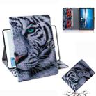 For Lenovo Tab M10 FHD REL TB-X605 Coloured Drawing Horizontal Flip Leather Case with Holder & Card Slots & Wallet(Tiger) - 1