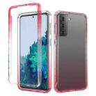 For Samsung Galaxy S21+ 5G Shockproof  High Transparency Two-color Gradual Change PC+TPU Candy Colors Protective Case(Red) - 1